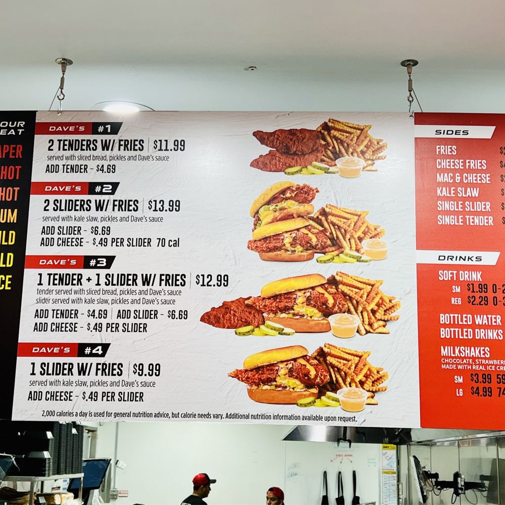 Dave's Hot Chicken - Menu (Aug 2023) - Chicken Shop Near Me - Rosemead, California