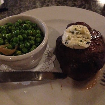 Fiddlehead Restaurant - Filet with peas, bacon, and caramelized onion - New American Near Me - Michigan City, Indiana