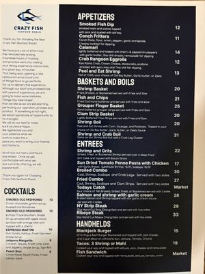 Menu photo 2 Crazy Fish Seafood Shack Lake Wales, FL Menu photo 2 Crazy Fish Seafood Shack Lake Wales, FL