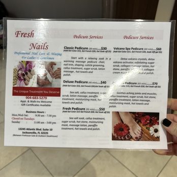 Fresh Nails - Menu - Nail Salons Near Me - Jacksonville, Florida Fresh Nails - Menu - Nail Salons Near Me - Jacksonville, Florida