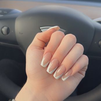 Princess Nails - White V - French Tip Nails by Lisa - Nail Salons Near Me - Murrieta, California Princess Nails - White V - French Tip Nails by Lisa - Nail Salons Near Me - Murrieta, California