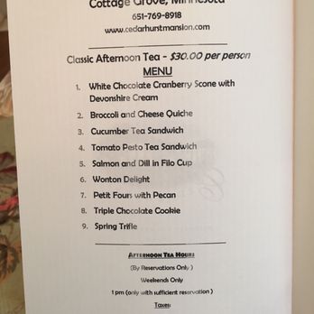 Cedarhurst Mansion - Menu - Venues & Event Spaces Near Me - Cottage Grove, Minnesota Cedarhurst Mansion - Menu - Venues & Event Spaces Near Me - Cottage Grove, Minnesota