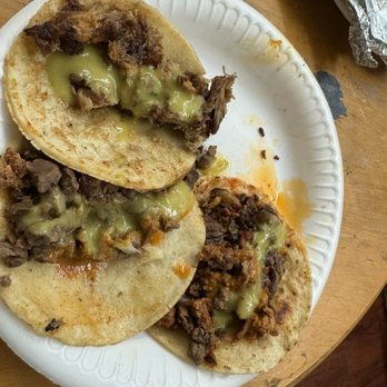 Unintentionally NO veggies tacos..