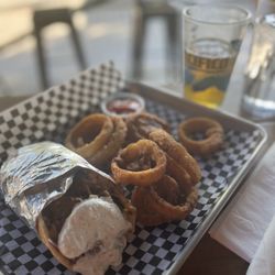 Whitlow’s at the Wharf - Gyro with Onion Rings