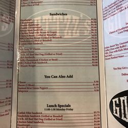 Gottzz's - Menu page 1