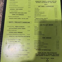 Lunch Menu