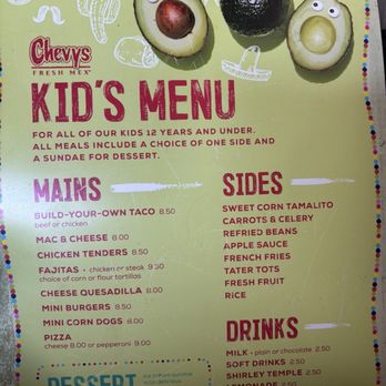 Chevys Fresh Mex - Kids menu - Mexican Near Me - Elk Grove, California Chevys Fresh Mex - Kids menu - Mexican Near Me - Elk Grove, California