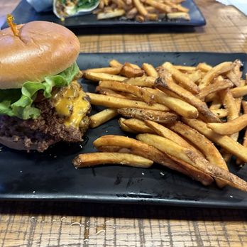 Burgers 2 Beer - Double cheeseburger with fries - Burgers Near Me - Highland Heights, Ohio Burgers 2 Beer - Double cheeseburger with fries - Burgers Near Me - Highland Heights, Ohio