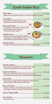Menu photo 4 Swagruhas Dosa Home Mississauga, ON Menu photo 4 Swagruhas Dosa Home Mississauga, ON