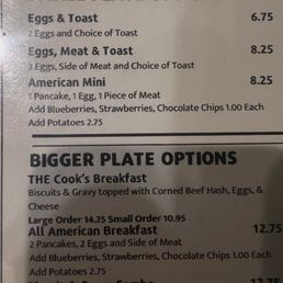 Menu page