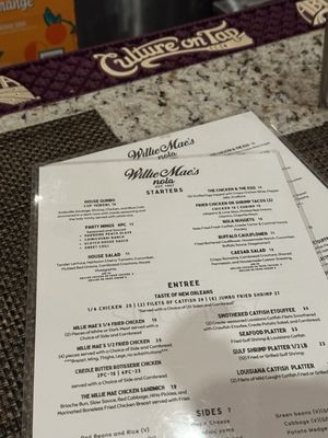 Menu photo 1 Willie Mae’s NOLA New Orleans, LA Menu photo 1 Willie Mae’s NOLA New Orleans, LA
