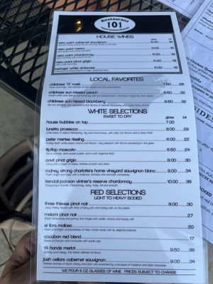 Menu photo 1 Restaurant 101 Mocksville, NC Menu photo 1 Restaurant 101 Mocksville, NC