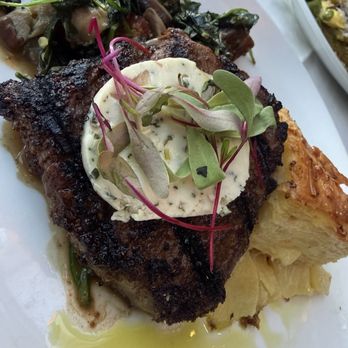 Shadowbrook - "Chateau Cut" Prime Top-Sirloin with potato gratin, sautéed spinach & diced bacon - American Near Me - Capitola, California