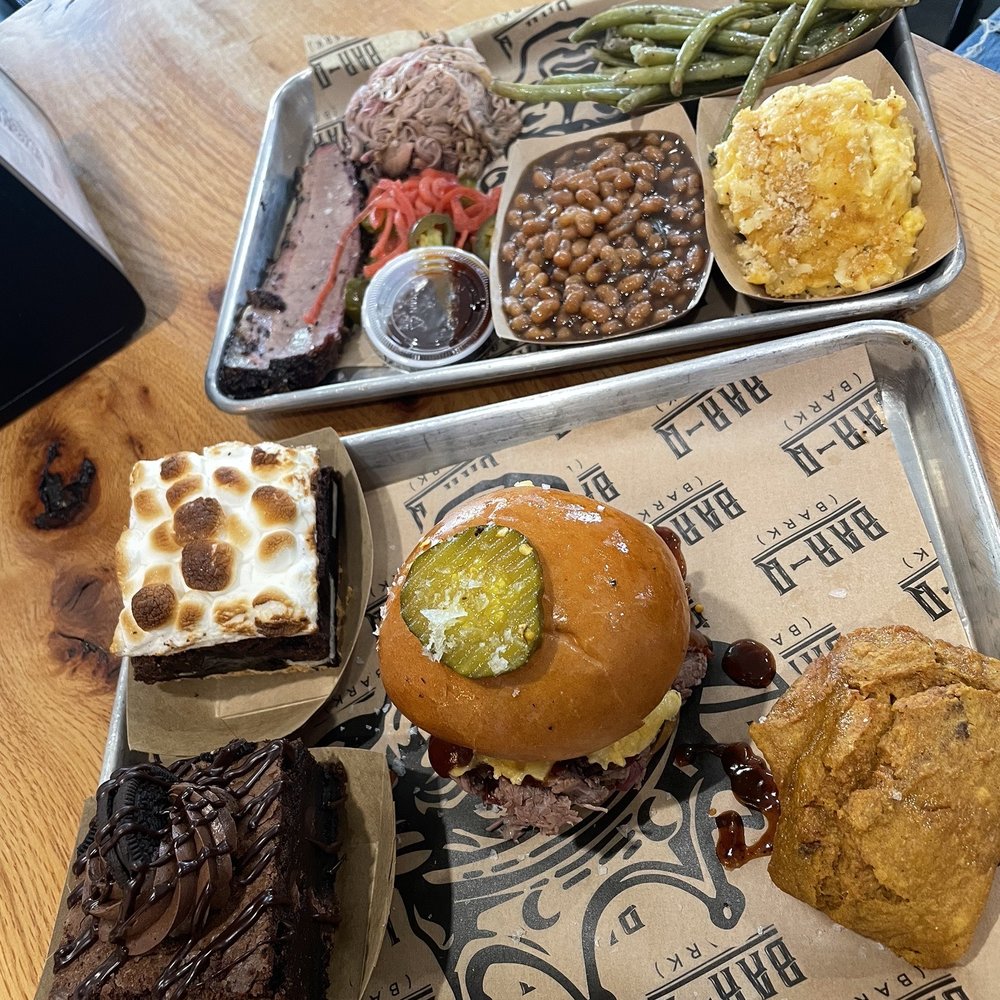 Bar-Q - 1/4 lb platter, smack & beef, extra side of green beans and cornbread, and 2 brownies. - Southern Near Me - Norfolk, Virginia Bar-Q - 1/4 lb platter, smack & beef, extra side of green beans and cornbread, and 2 brownies. - Southern Near Me - Norfolk, Virginia