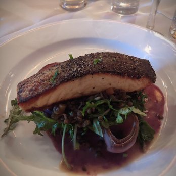 Sonsie - Salmon with lentils, unique combo and very good! - New American Near Me - Boston, Massachusetts Sonsie - Salmon with lentils, unique combo and very good! - New American Near Me - Boston, Massachusetts