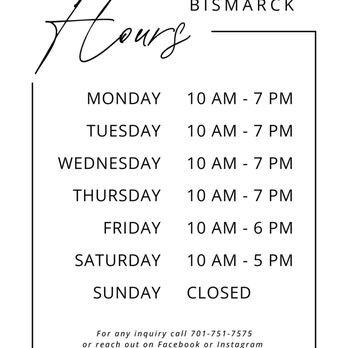 Nutrishop Bismarck - Hours of operation. - Vitamins & Supplements Near Me - Bismarck, North Dakota Nutrishop Bismarck - Hours of operation. - Vitamins & Supplements Near Me - Bismarck, North Dakota