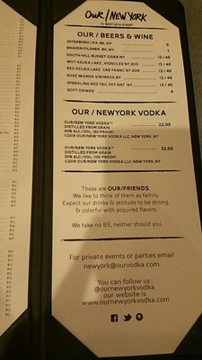 Our/New York Bar & Vodka Distillery by null