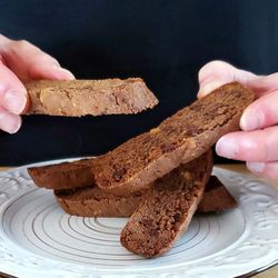 Bake Me Happier- Juniper Bakery - Mexican Choco Loco biscotti made with cocoa, chocolate, cinnamon and NM red chile.