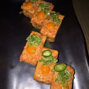 BondST - Tuna crispy rice. Came with 5 but since we were a party of 3 it came with one more. - Japanese Near Me - New York, New York BondST - Tuna crispy rice. Came with 5 but since we were a party of 3 it came with one more. - Japanese Near Me - New York, New York