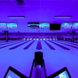 Family Bowlaway - 28 lanes of glow in the dark bowling. Bumpers available.