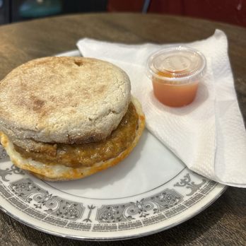 No Preference - Chorizo breakfast sandwich with mango habanero hot sauce - Coffee & Tea Near Me - Portland, Oregon No Preference - Chorizo breakfast sandwich with mango habanero hot sauce - Coffee & Tea Near Me - Portland, Oregon