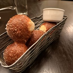 Pretzel rolls with mustard butter