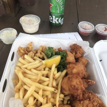 Basin Seafood & Fresh Fish Market - Combination platter. Calamari and fries were exceptional. Everything is good. - Seafood Near Me - Stuart, Florida Basin Seafood & Fresh Fish Market - Combination platter. Calamari and fries were exceptional. Everything is good. - Seafood Near Me - Stuart, Florida
