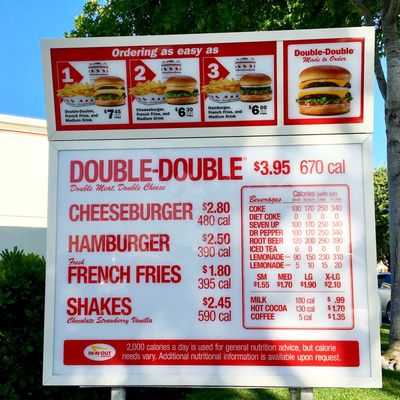 Menu photo 4 In-N-Out Burger Salinas, CA