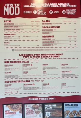 Menu photo 1 MOD Pizza Redlands, CA Menu photo 1 MOD Pizza Redlands, CA