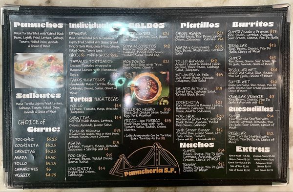 Menu photo 1 Cocina Mayah San Francisco, CA