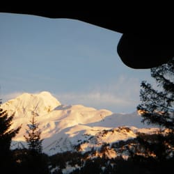 Bear Paw Lodge - The view of Mt. Alice from the living room and deck.