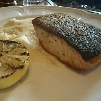 By George Restaurant & Bar - Salmon with mashed potatoes - American Near Me - Atlanta, Georgia By George Restaurant & Bar - Salmon with mashed potatoes - American Near Me - Atlanta, Georgia