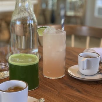 Josephine House - Espresso Green and Apple pressed juice (Kale , spinach , apple , cilantro , serrano) Paloma - American Near Me - Austin, Texas Josephine House - Espresso Green and Apple pressed juice (Kale , spinach , apple , cilantro , serrano) Paloma - American Near Me - Austin, Texas