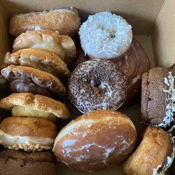 Winter Plus Donuts - Old fashioned donuts, frosted cake donuts (with coconut, peanuts, and sprinkles), jelly-filled :)
