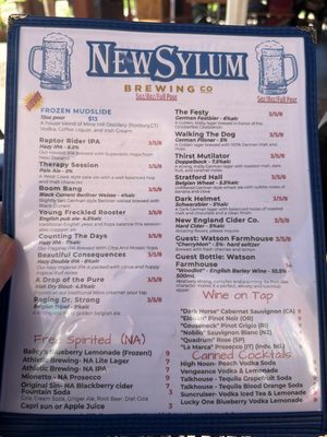 Menu photo 1 NewSylum Brewing Newtown, CT Menu photo 1 NewSylum Brewing Newtown, CT