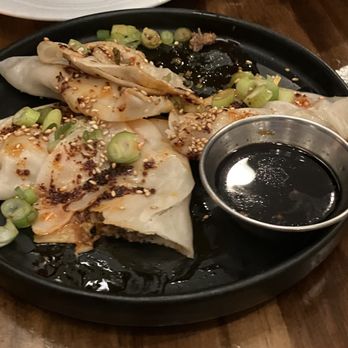 Beyond Sushi - Partially eaten Ginger "Beef" Dumplings - Sushi Bars Near Me - New York, New York Beyond Sushi - Partially eaten Ginger "Beef" Dumplings - Sushi Bars Near Me - New York, New York