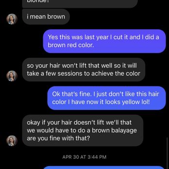 Bebe Salon - I was ok with a brown tone balayage - Hair Stylists Near Me - Garden Grove, California Bebe Salon - I was ok with a brown tone balayage - Hair Stylists Near Me - Garden Grove, California