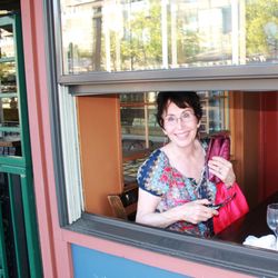 Peggy Halyard, BBA MA LPC - Couples Help - Peggy Halyard looking out window at Doug, www.peggyanddoug.com