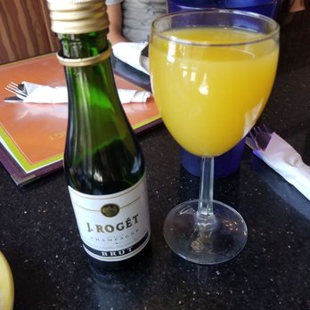 Crest Cafe - Mimosa-- they leave the leftover champagne for you too! - Breakfast & Brunch Near Me - Riverside, California