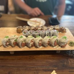 Top to Bottom: Mexican Salmon Roll / Yellowtail Jalapeno / Boulevard Roll Top to Bottom: Mexican Salmon Roll / Yellowtail Jalapeno / Boulevard Roll