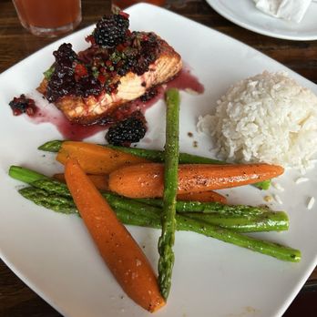 Beachfire Bar & Grill - Blackberry Mojito Salmon - New American Near Me - San Clemente, California