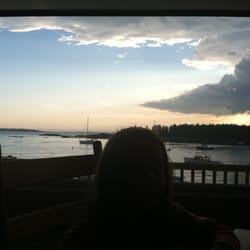 The Pilot House - Beautiful sunset -- much better than the food or service...