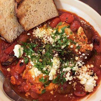 Mishmish Cafe - Lamb sausage shakshuka - Mediterranean Near Me - Montclair, New Jersey Mishmish Cafe - Lamb sausage shakshuka - Mediterranean Near Me - Montclair, New Jersey