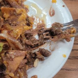 Junction Cafe - Beef was so small it wasn't worth the price. There was probably half a chicken breast in here for a botana for 2!