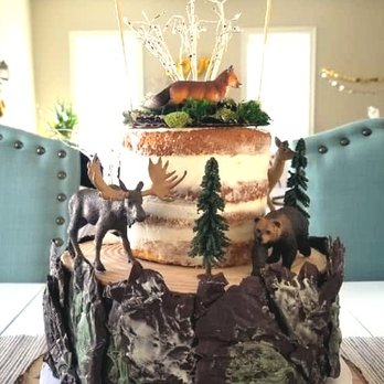 Harvard Sweet Boutique - The amazing "Woodland Cake" created by Harvard Sweet Boutique for our daughter's baby shower! - Bakeries Near Me - Hudson, Massachusetts