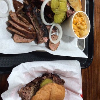 Ray's Real Pit BBQ Shack - Meat platter and bbq brisket sandwich. - Barbeque Near Me - Houston, Texas