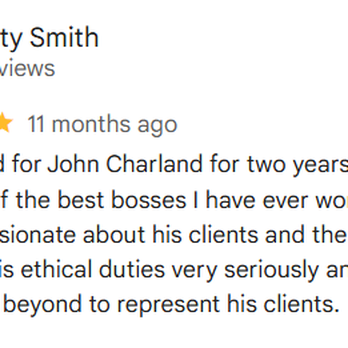 Charland Law Firm - He is very passionate about his clients and their needs. He takes his ethical duties very seriously and goes above and beyond to represent. - Personal Injury Law Near Me - Phoenix, Arizona Charland Law Firm - He is very passionate about his clients and their needs. He takes his ethical duties very seriously and goes above and beyond to represent. - Personal Injury Law Near Me - Phoenix, Arizona