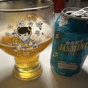 Jiang Nan - Bellevue - Beer came with it own branded glass - Chinese Near Me - Bellevue, Washington