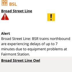 SEPTA Ellsworth-Federal Station - More like 17 minutes and counting.