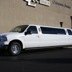 Eclipse Limousine - 14passenger white Super stretch Ford Excursion Limousine Exterior